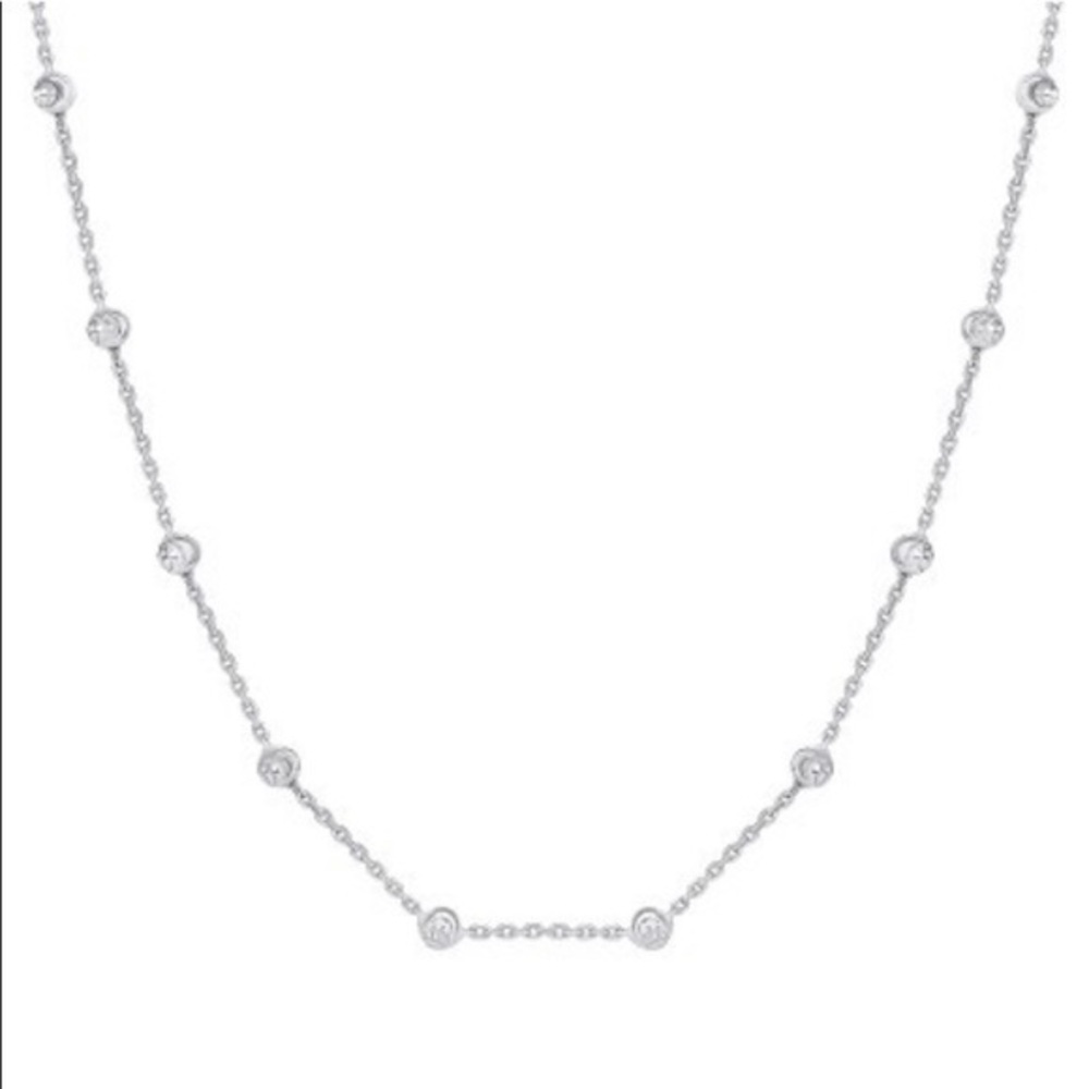 Sterling silver 20” inches moon cut Chain necklace
